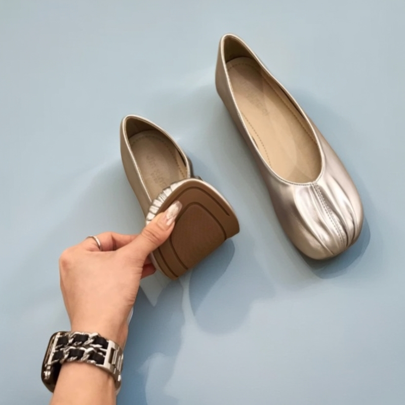 心芘休闲百搭法式晚晚风秋季时尚鞋玛丽珍女士鞋子平底软底豆豆鞋