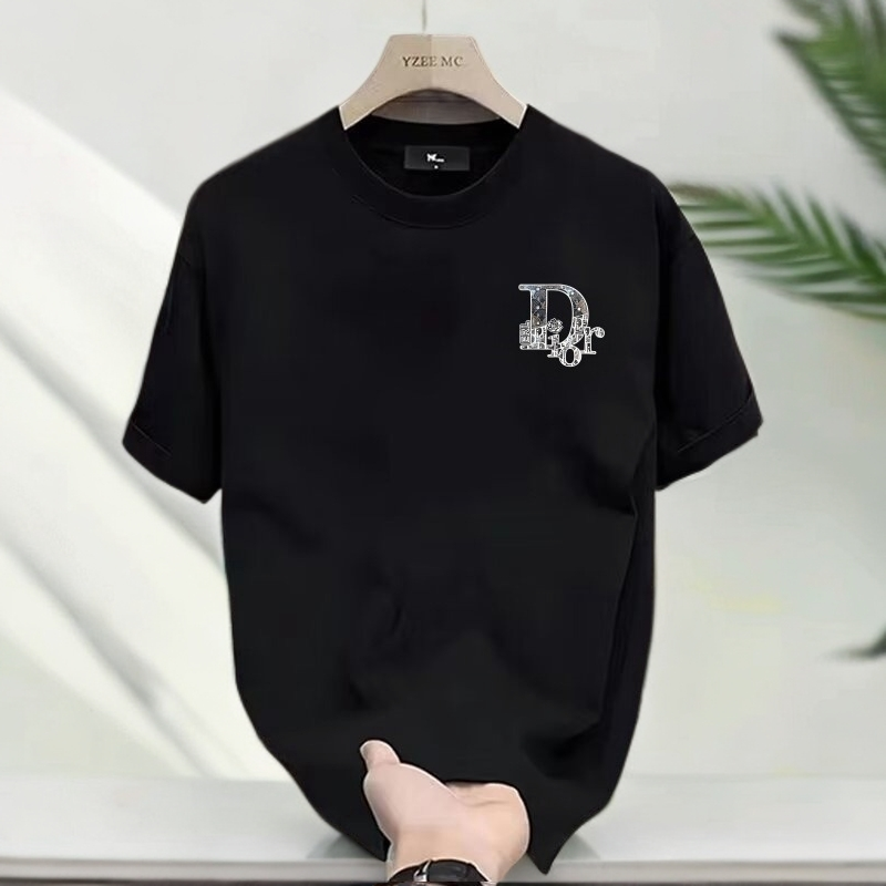 【奥莱折扣】T恤夏季时尚短袖打底衫上衣内搭纯棉秋冬男装字母印花