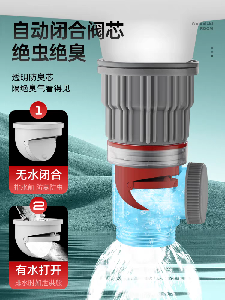 【万能通用款】快接防臭下水套装软管台盆面盆内螺纹内牙伸缩A12