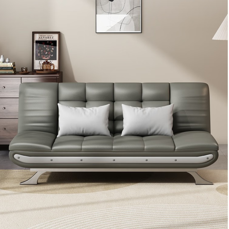 全碳素钢框架科技猫抓皮多功能折叠沙发床简约家用极简客厅办公室