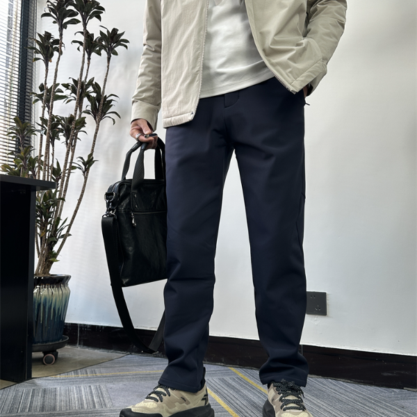 6877冬季加绒加厚户外休闲裤男款防风防水保暖耐磨