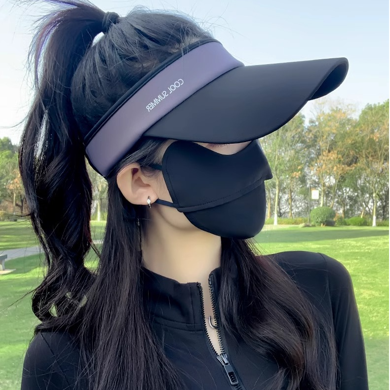 运动空顶帽女遮阳防紫外线显脸小跑步骑车钓鱼防晒帽男夏季太阳帽