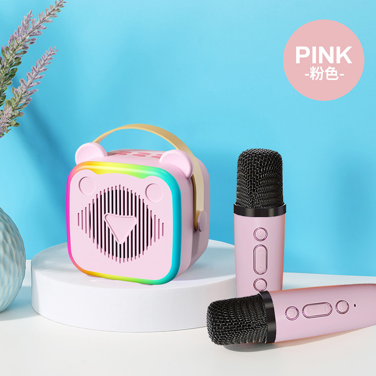 无线k歌小熊蓝牙音箱麦克风唱歌音响一体带话筒生日礼物儿童迷你
