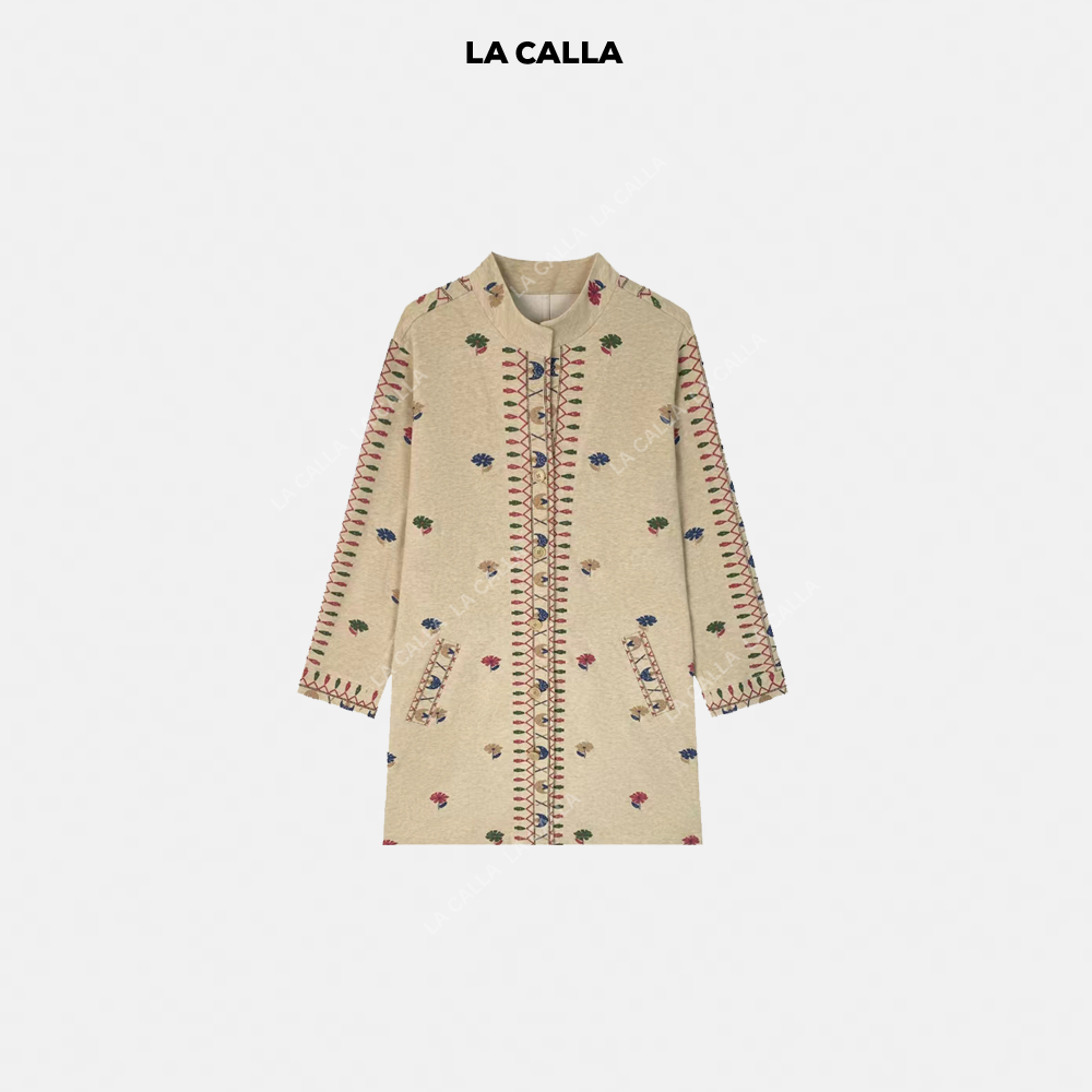 LA CALLA尼泊尔外套新中式宽松衬衣外套YY51-2043