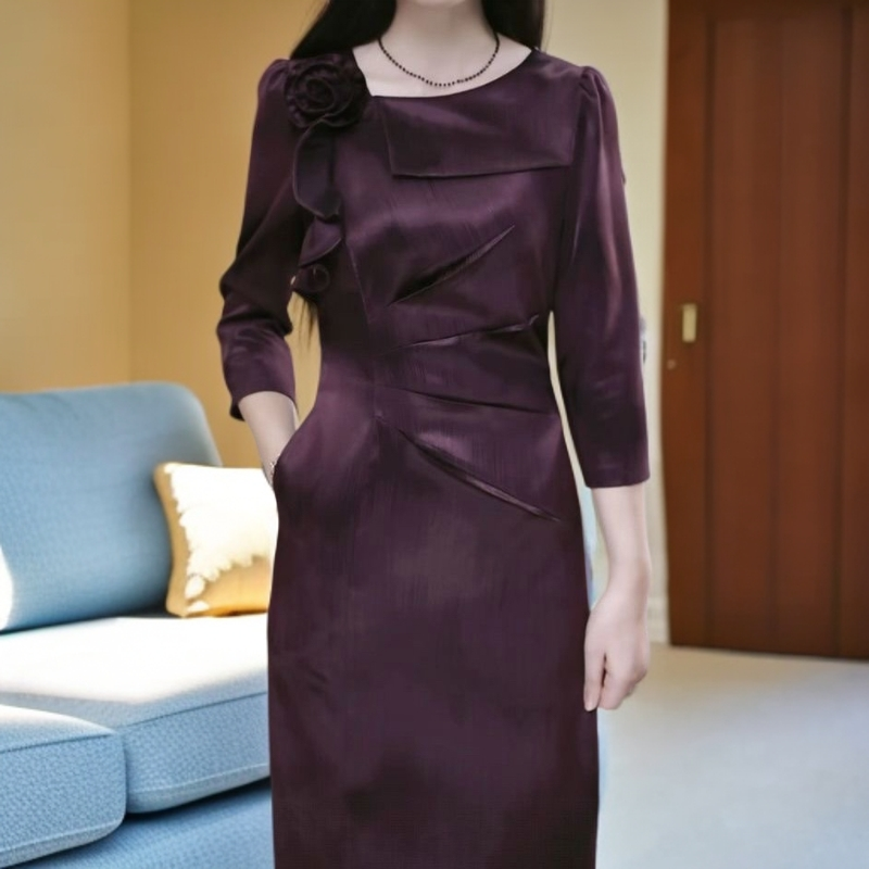 秋季新款连衣裙2025秋季韩版气质显瘦百搭收腰连衣裙YX25K1995