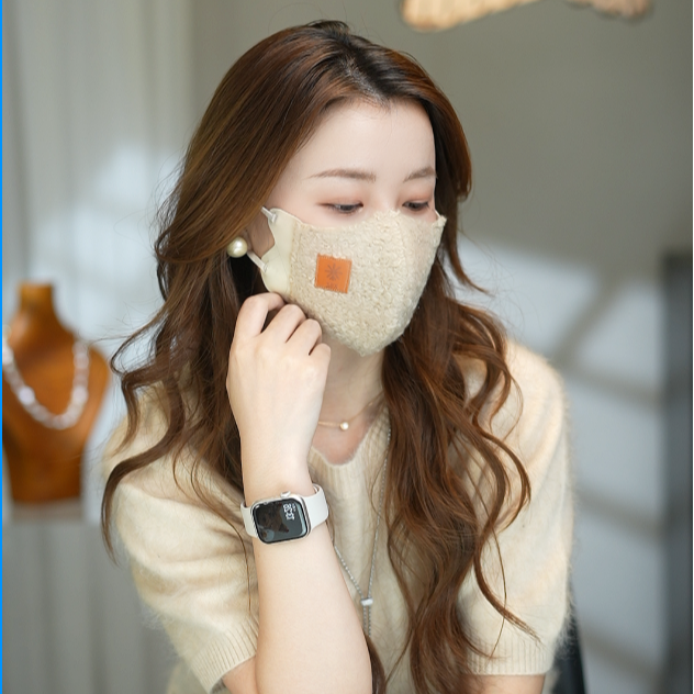 羊毛加厚双层冬季女款保暖防风骑行护脸口罩新品时尚潮流休闲口罩