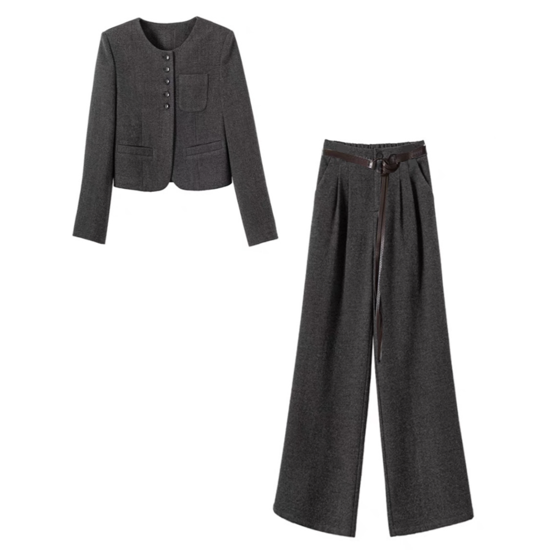 〈纪朵研〉1516休闲风气质小香风轻熟风女装时尚套装时尚罗马风秋冬