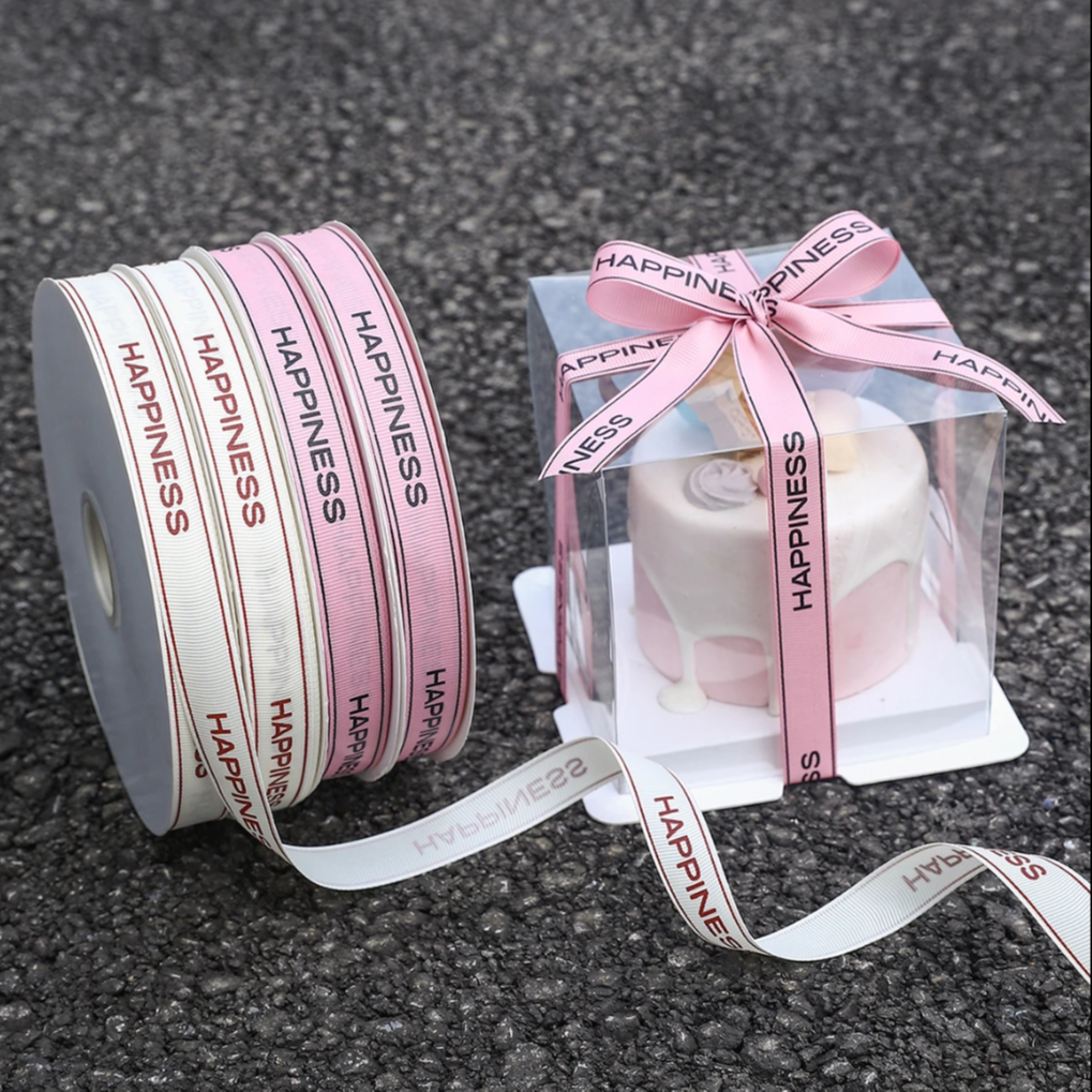 HAPPINESS新品INS风丝带包装花艺绑带蛋糕水果彩带烘焙装饰用品
