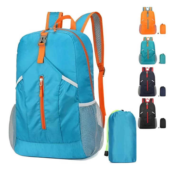 新款户外双肩包防泼水运动背包旅行包折叠收纳包轻便大容量双肩包