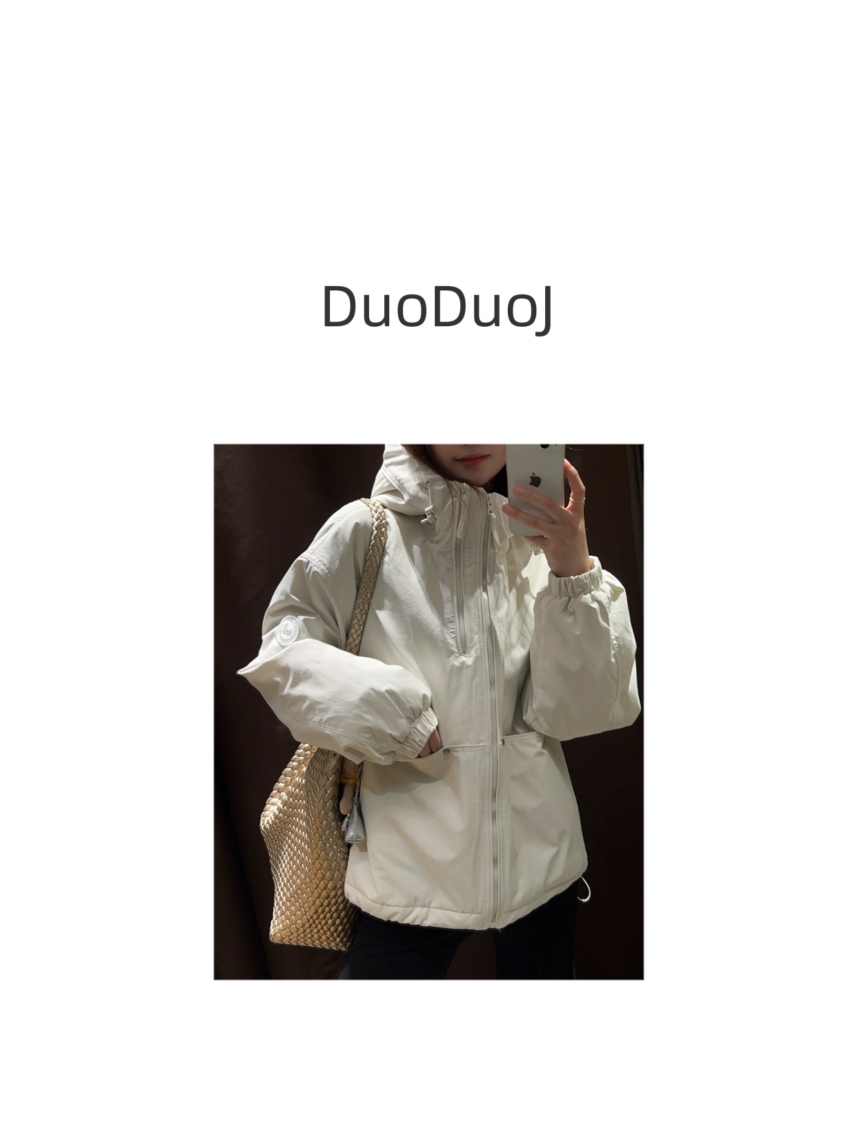 【DuoDuoJ】【加棉双拉链冲锋衣】韩系休闲百搭连帽防风保暖外套