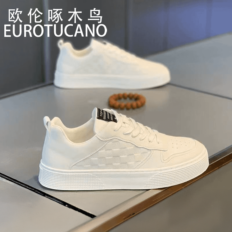 欧伦啄木鸟EUROTUCANO男鞋夏季透气休闲板鞋子男款轻便百搭皮鞋