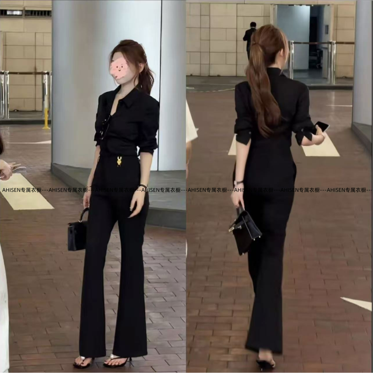 许我耀眼第三集新款气质通勤百搭职场长袖衬衫+西裤时尚显瘦套装