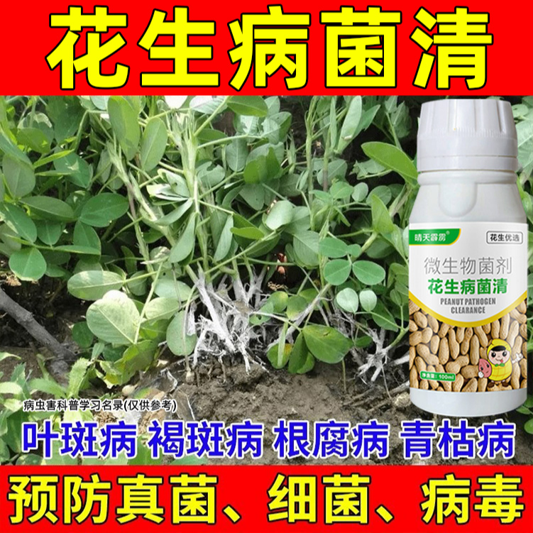 花生杀菌剂花生病黄叶死苗茎腐病白娟病叶斑病根腐病花生病菌清