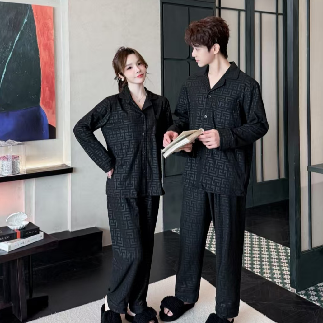 亲亲品奢【维也纳】厚款爆款德绒保暖男女睡衣冬春秋高级情侣长袖
