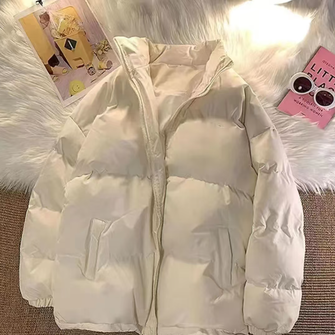 凯颂特大码300斤简约百搭纯色保暖棉服男女秋冬季宽松百搭外套