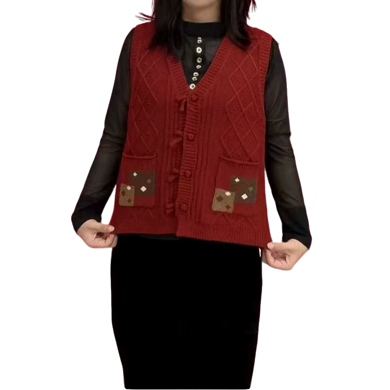 时尚针织马甲/介意色差勿拍针织