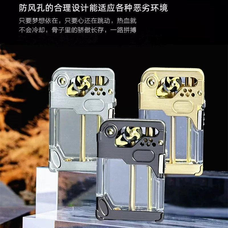 ZORRO佐罗833新款二代风火轮透明油仓托伦斯可视煤油打火机