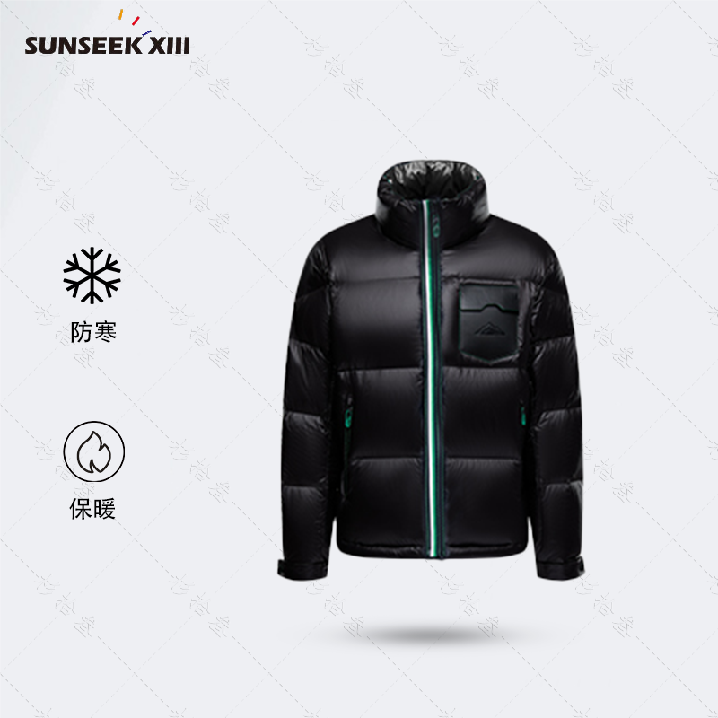 三防锁热】保暖抗寒鸭绒羽绒服男士户外立领防风保暖羽绒服383005
