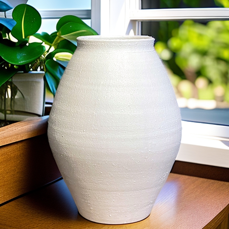 陶瓷花瓶家居装饰插花轻奢高级感水培器皿粗陶手工花器摆件