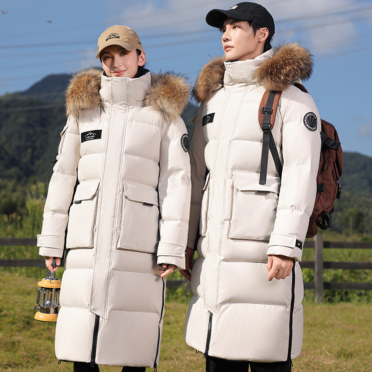 三防过膝长款羽绒服男女款东北极寒保暖大衣旅游棉服加厚鹅绒外套