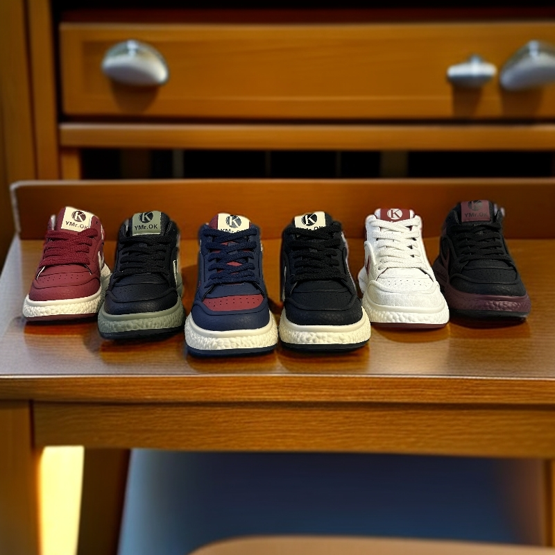 广州Ok青少年板鞋男士时尚百搭潮流中帮防滑秋冬保暖休闲百搭舒适