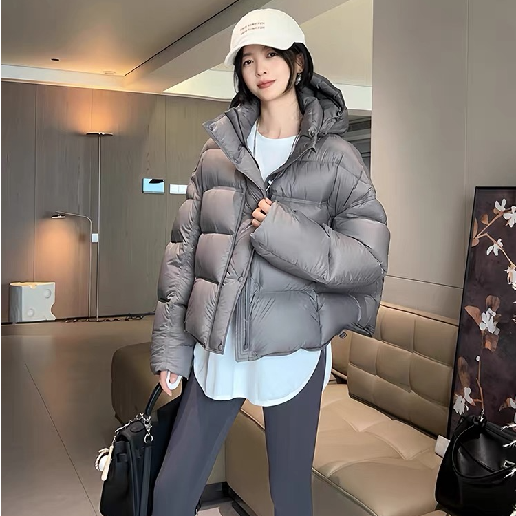 绒子含量90% 冬季新款气质时尚百搭短款连帽女装羽绒服外套033