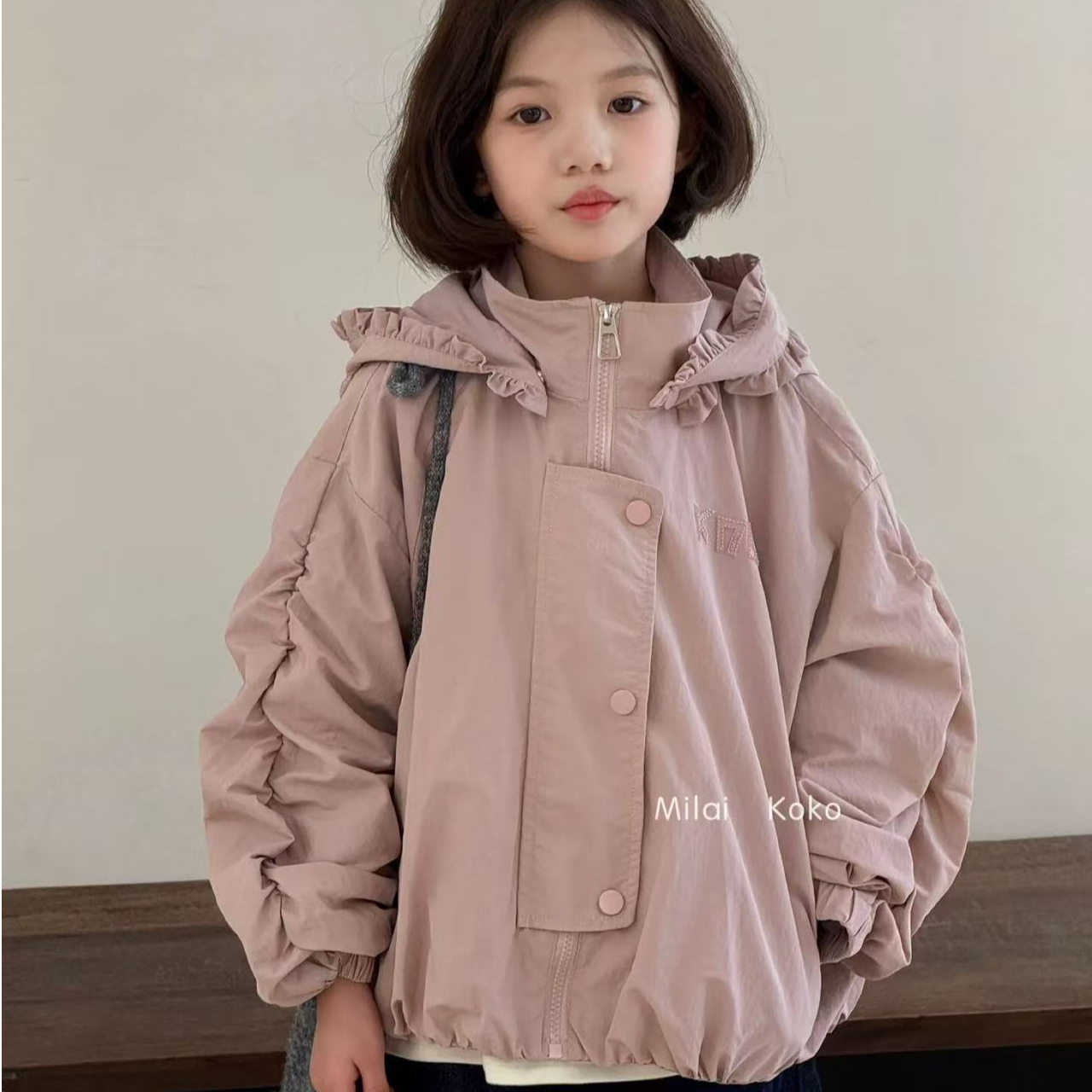 女童外套2025春秋装新款儿童秋季外穿百搭上衣女孩洋气连帽秋装潮