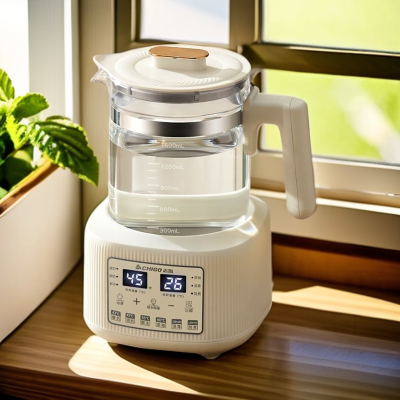 志高电热烧水壶恒温养生壶加厚玻璃全自动家用办公室煮茶器花茶