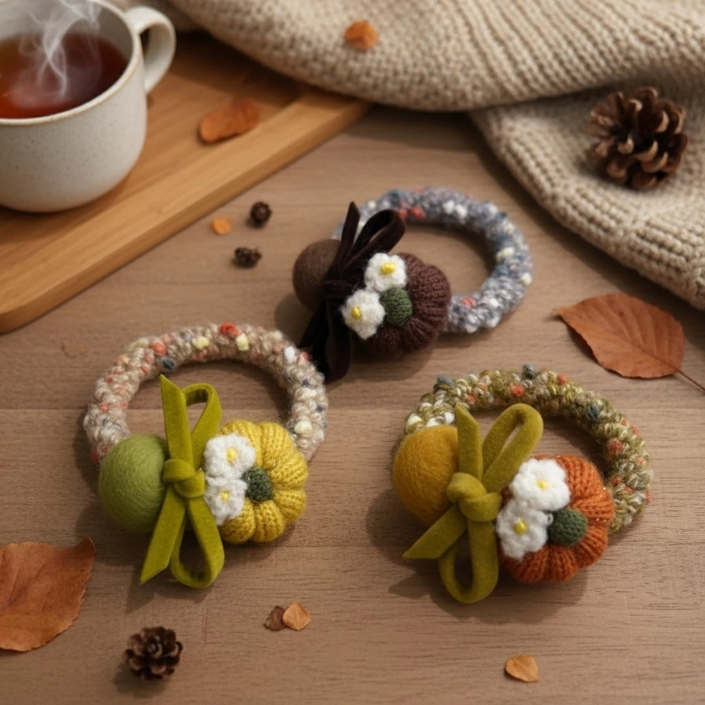 万事不南~韩系超可爱毛线南瓜发绳ins气质洋气减龄百搭发饰