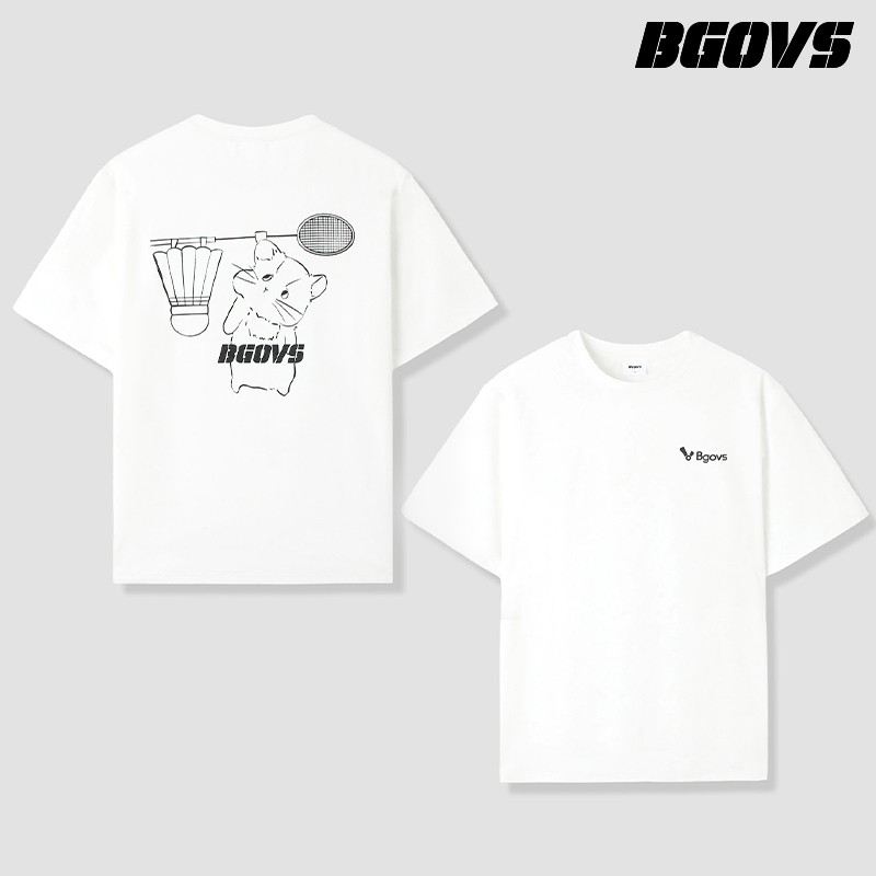 BGOVS韩国2025春夏新品羽毛球服男女同款速干运动吸汗短袖正品1