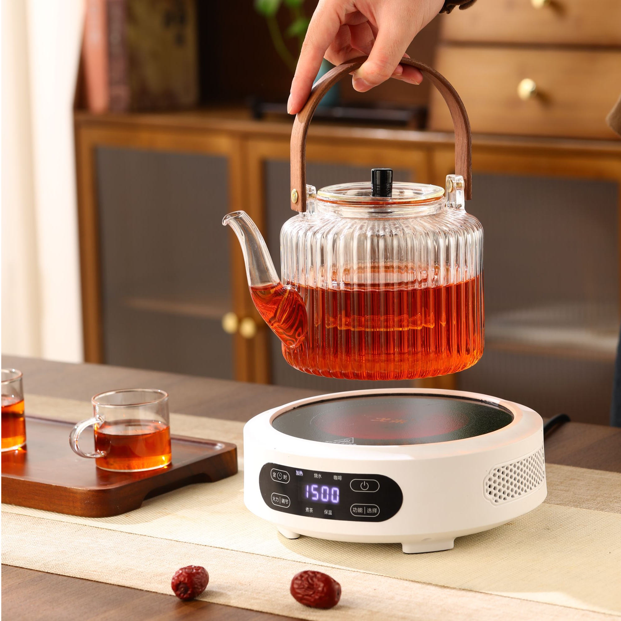 智能1500W电陶炉【终身质保@一年换新】煮茶器多功能煮茶炉围炉煮茶