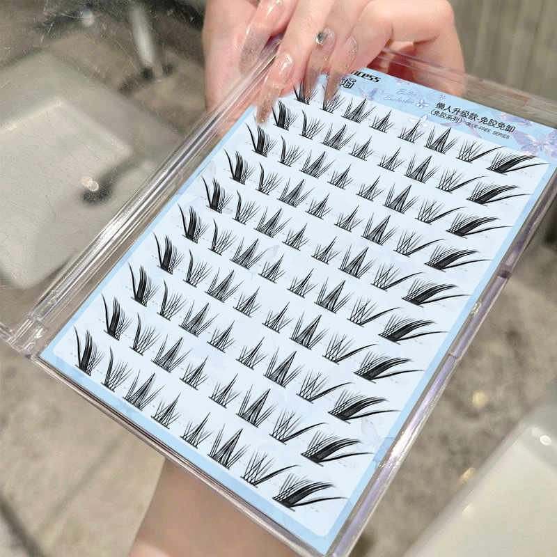 新款小天才假睫毛上镜狐系斜飞日常自然仿真女浓密卷翘眼尾拉长款