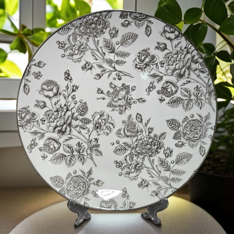 法式复古花森林系列餐盘家用西餐厅甜品牛排意面早餐盘