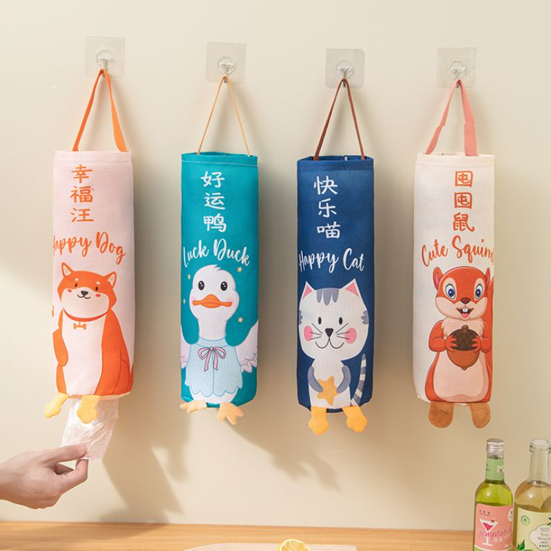 壁挂式厨房垃圾袋收纳器整理袋购物袋挂袋储物袋收集器收纳袋袋子