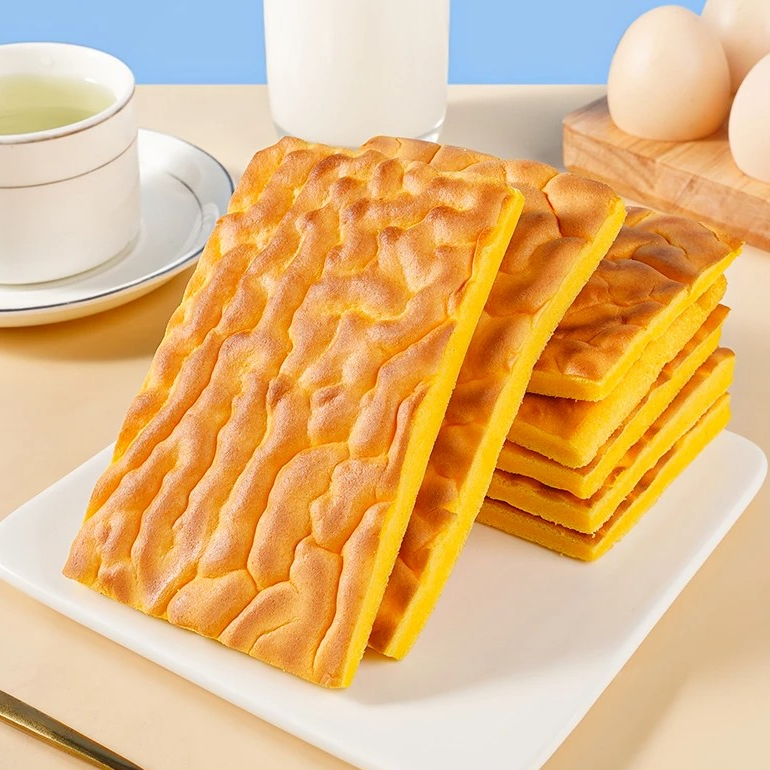 【半价抢40片】虎皮蛋糕片面包全蛋黄代早餐充饥饱腹解馋零食10片