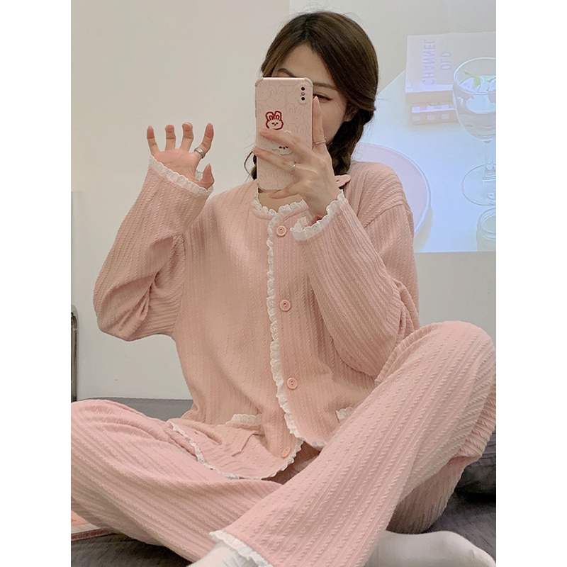 孕妇睡衣女春秋季产后月子服纯棉怀孕期产妇喂奶专用哺乳家居套装