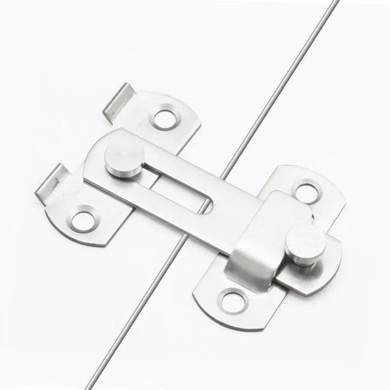 加厚不锈钢门栓实心坚固耐用大门卡扣安全防盗出租房锁具平面插销