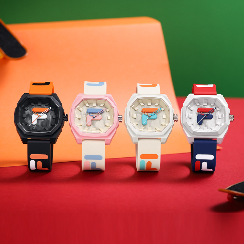 【品牌专享K】FILA斐乐手表情侣潮流运动硅胶手表学生少女礼物6105
