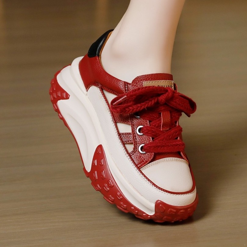 【金希希手工】增高6cm镂空女鞋夏季百搭复古运动厚底时尚老爹鞋