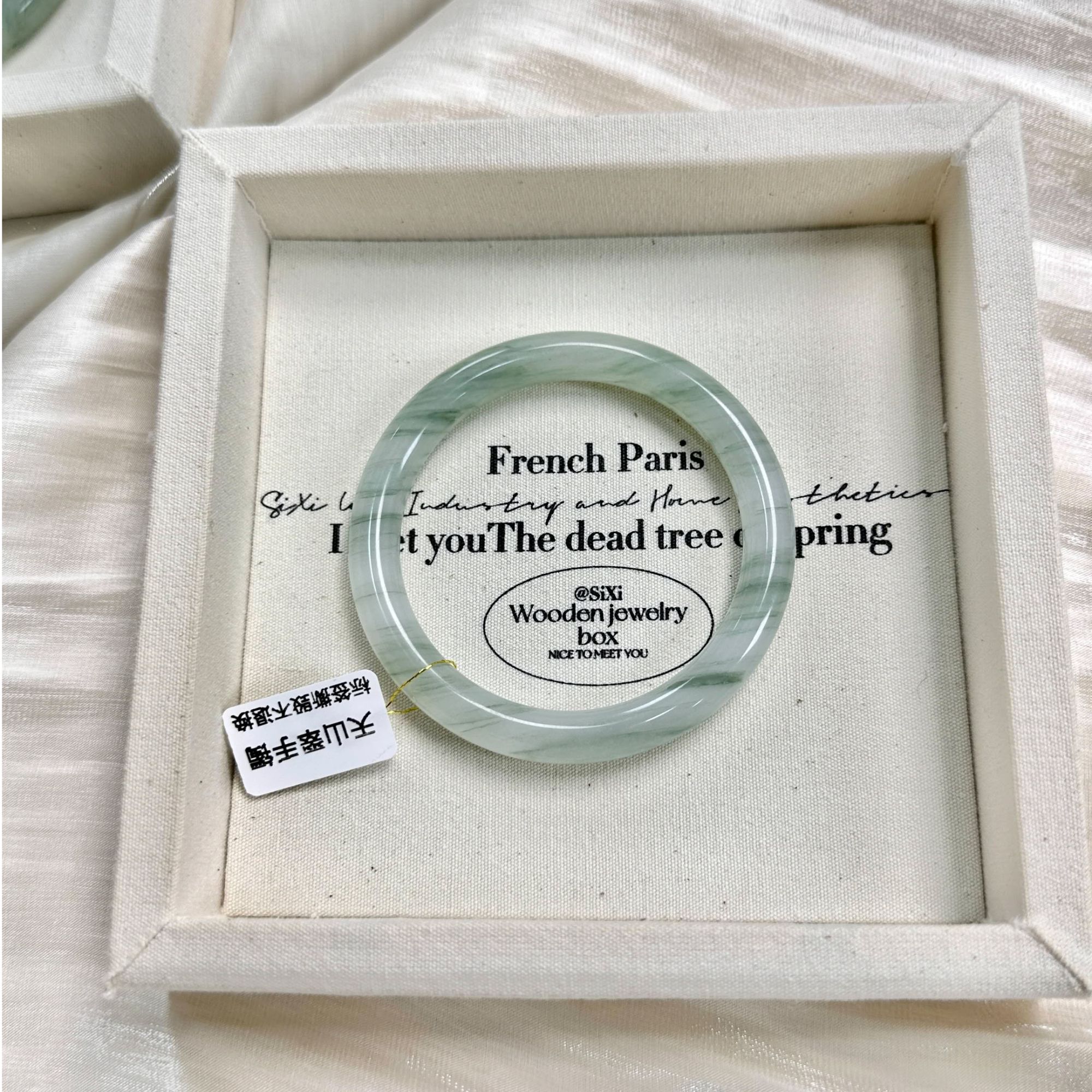 网红轻奢不知春玉石镯天然冰糯种天山翠翡色飘花手镯女多样性发一