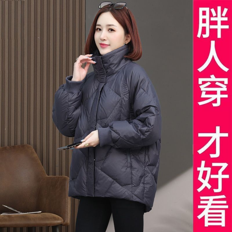 200斤棉衣棉服女2025加厚新款冬季大码妈妈大码棉袄外套保暖立领