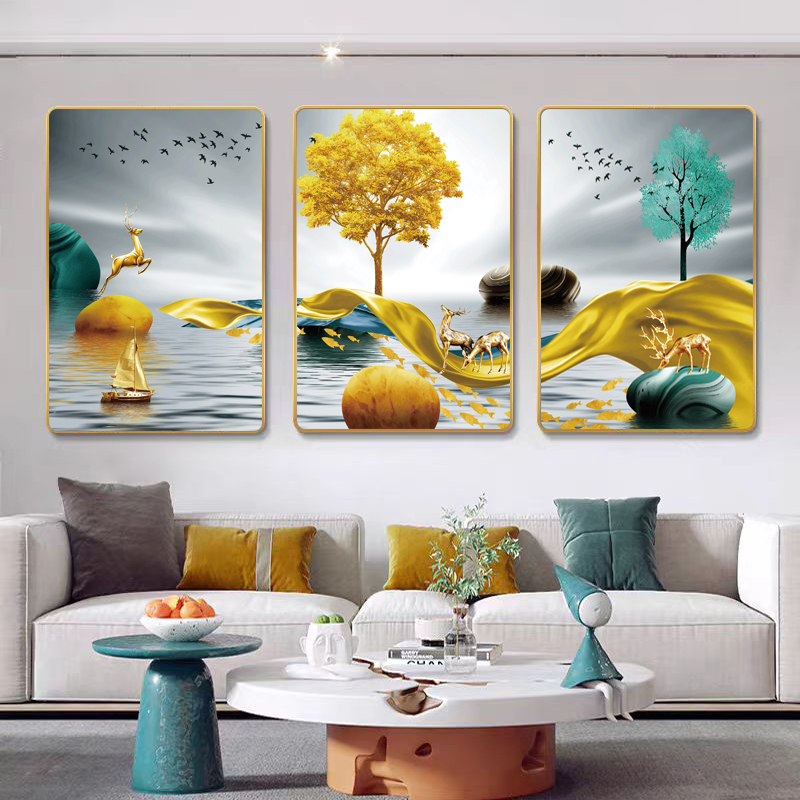 客厅装饰画现代简约轻奢大气壁画