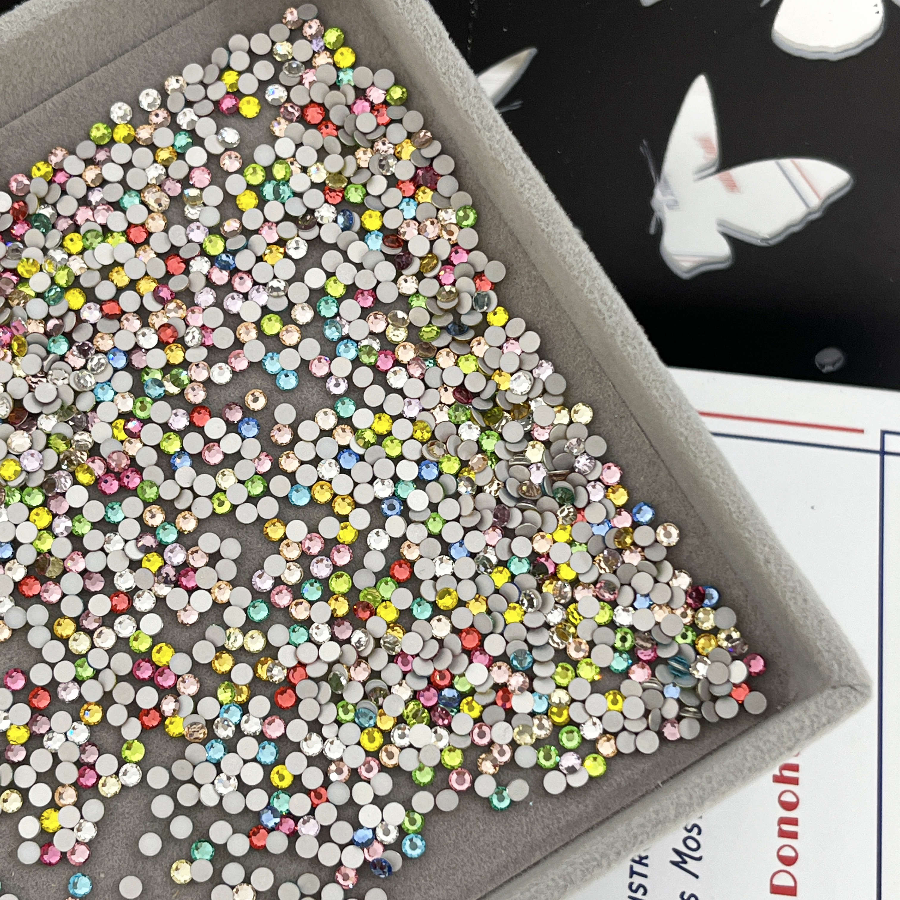 正品捷克宝仕奥莎美饰玛水晶 填缝平底圆形F混颜色多尺寸超闪