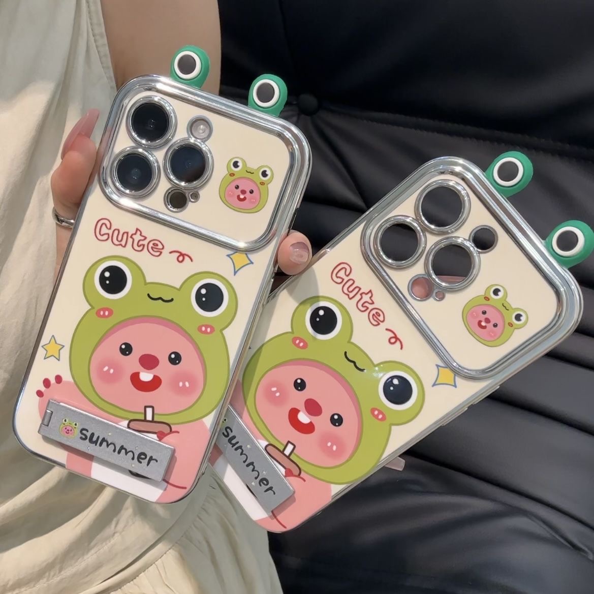 头套露比适用苹果15promax手机壳15创意14个性13带支架pro感x