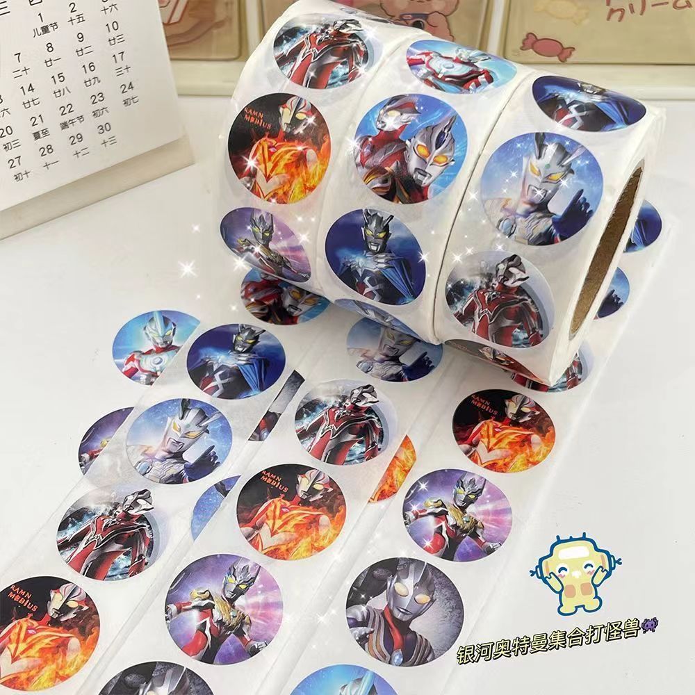 小红书同款银河奥特曼卷卷贴纸ins学生表扬贴画爆款封口贴手账贴