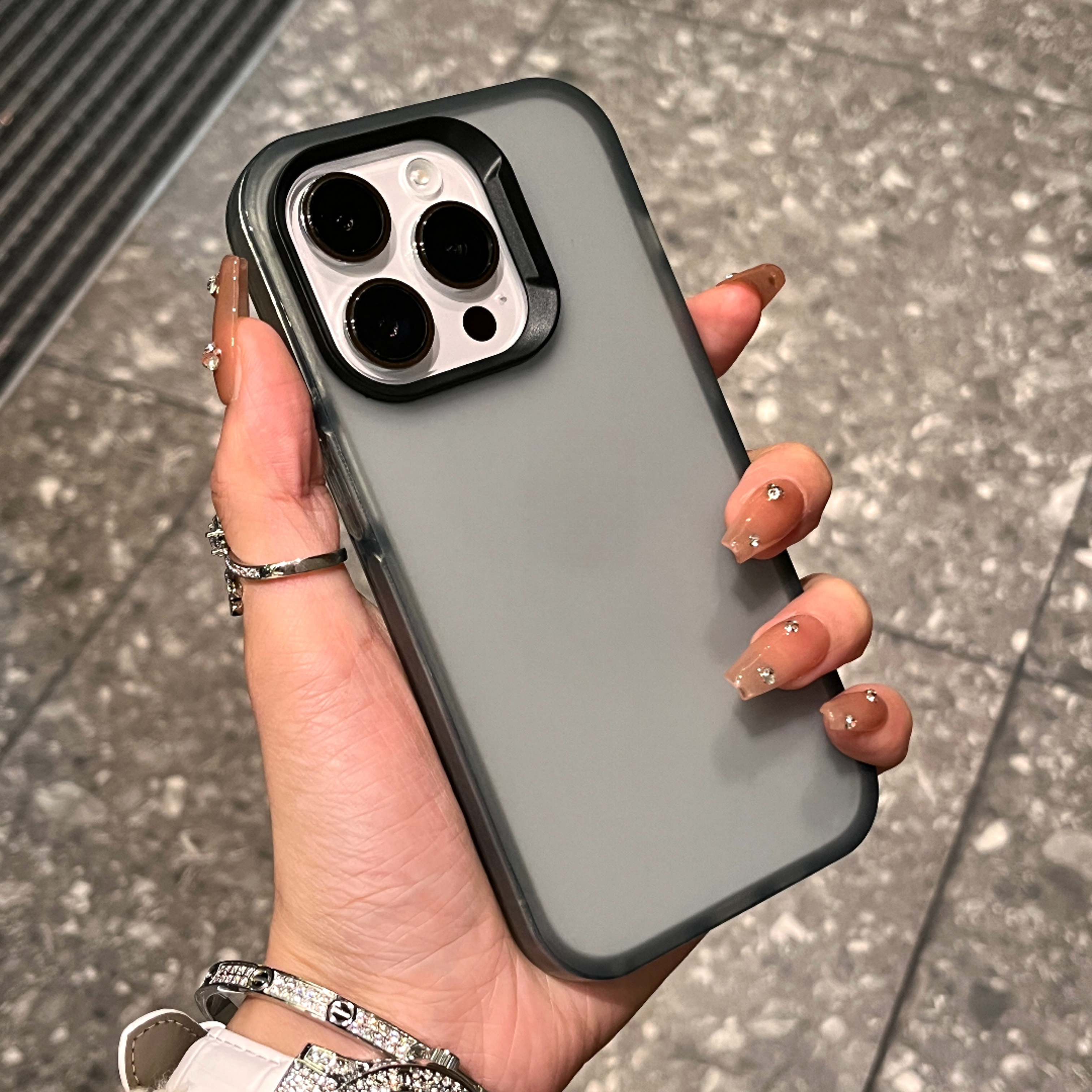 防指纹新款黑白镜头磨砂iPhone15/14promax手机壳苹果13软12/11套