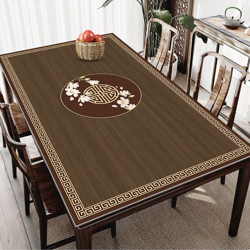桌垫防水防油中式典雅餐桌垫家用桌布长方桌面垫免洗方桌垫可定制