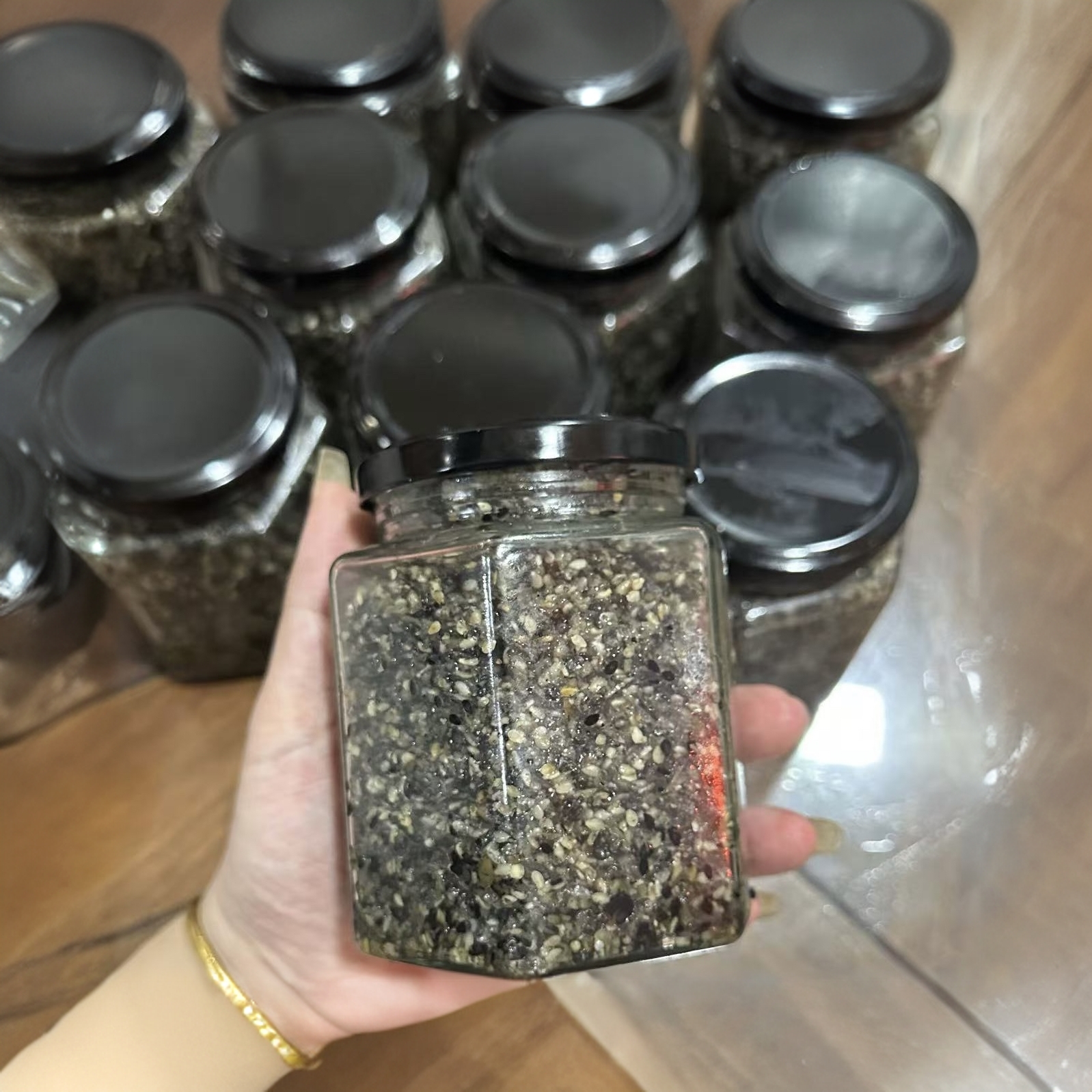 【顺丰快递】【甲子手工芝麻姜】 坐月子芝麻姜猪肉 芝麻姜蛋 拌粥