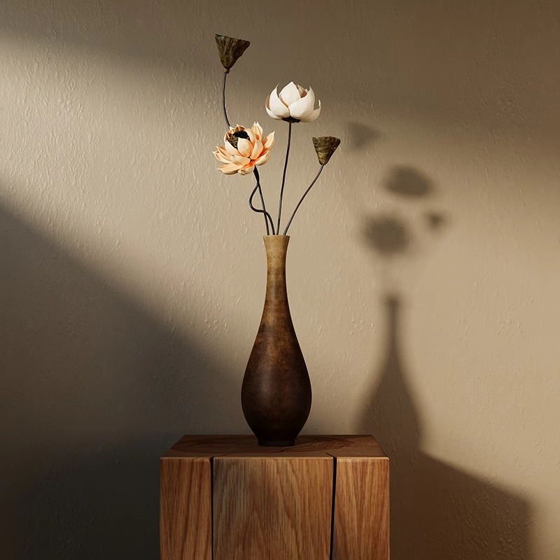 宋式美学花瓶仿真花高级工艺品客厅乔迁之喜创意中式家居用品