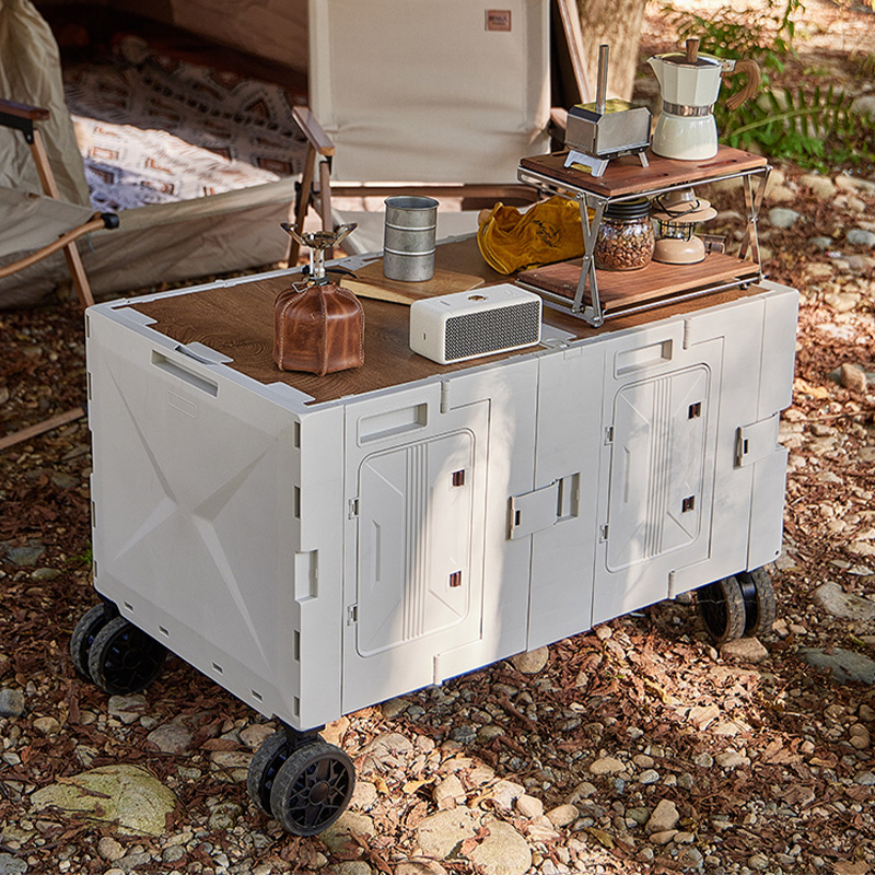 橱明星户外露营拉杆箱可折叠大容量野餐车多功能简约加厚营地车